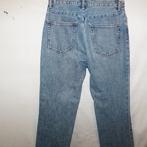 Helmut Lang High Rise Straight Jean Creased Vintage Denim Blue Straight Jeans 30 - Picture 8 of 13